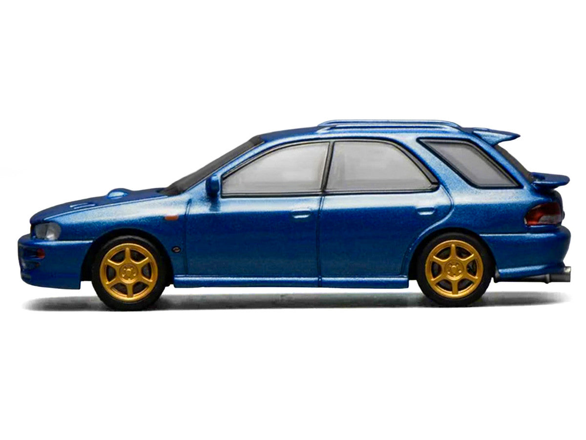 Subaru Impreza WRX STi Wagon Version VI RHD (Right Hand Drive) Blue Metallic 1/64 Diecast Model Car by MotorHelix LuxuryLifeWay Online Store