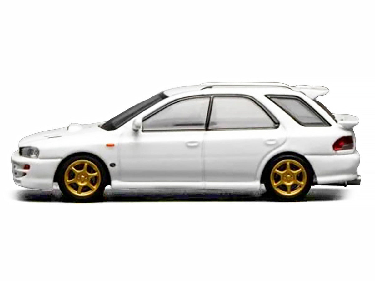 Subaru Impreza WRX STi Wagon Version VI RHD (Right Hand Drive) Pure White 1/64 Diecast Model Car by MotorHelix LuxuryLifeWay Online Store