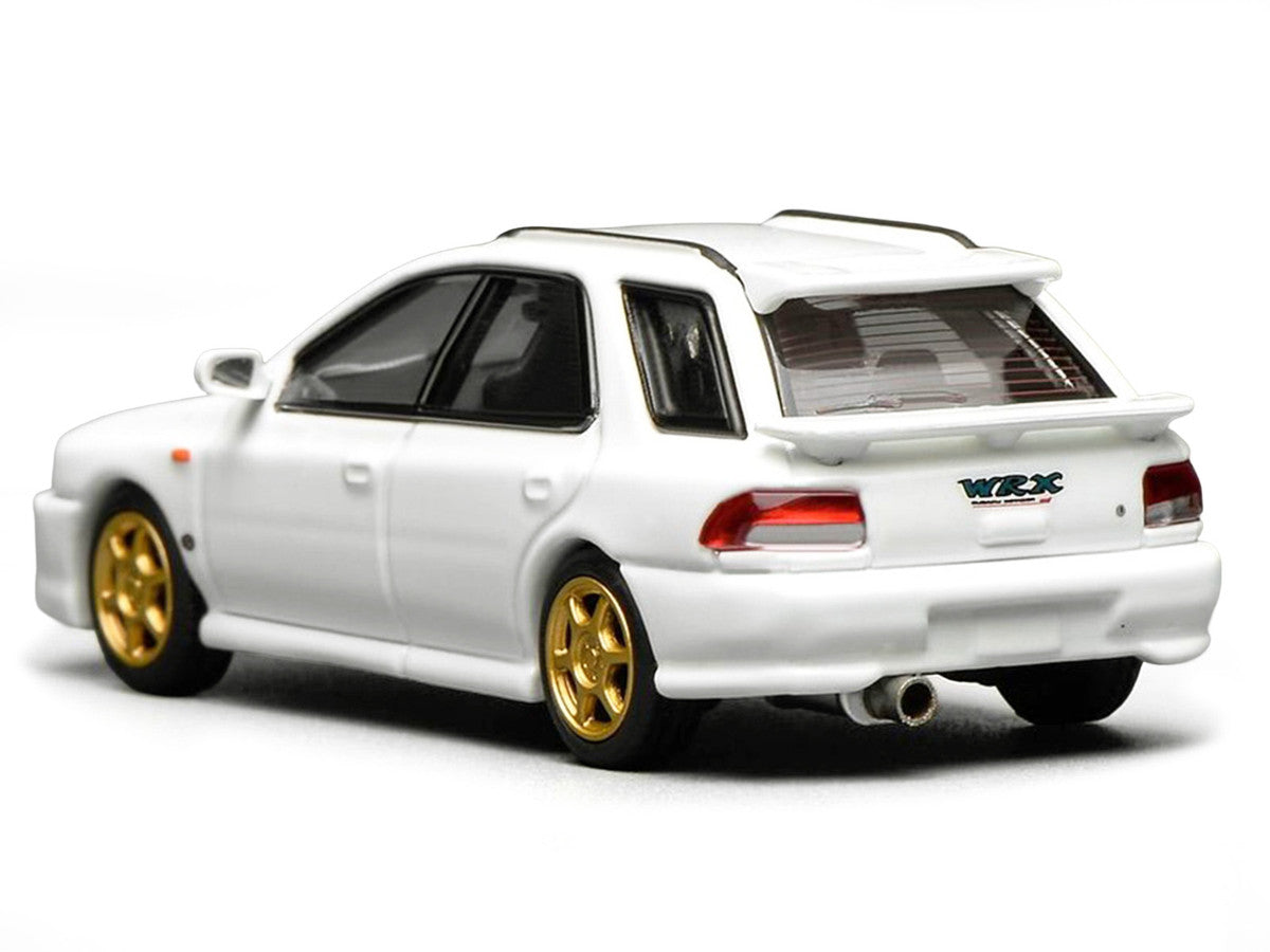 Subaru Impreza WRX STi Wagon Version VI RHD (Right Hand Drive) Pure White 1/64 Diecast Model Car by MotorHelix LuxuryLifeWay Online Store