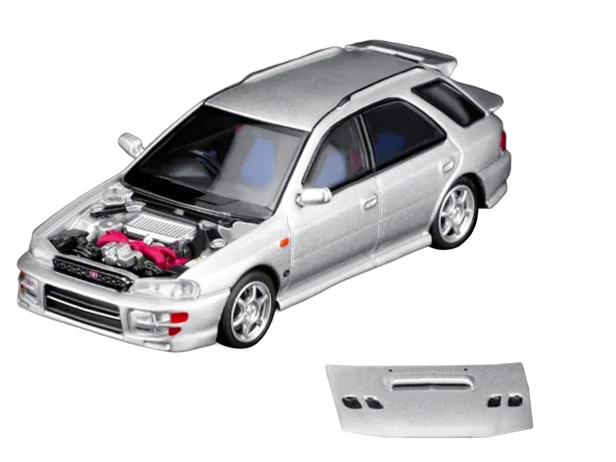 Subaru Impreza WRX STi Wagon Version VI RHD (Right Hand Drive) Arctic Silver Metallic 1/64 Diecast Model Car by MotorHelix LuxuryLifeWay Online Store