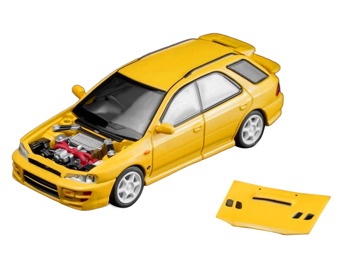 Subaru Impreza WRX STi Wagon Version VI RHD (Right Hand Drive) Cashmere Yellow 1/64 Diecast Model Car by MotorHelix LuxuryLifeWay Online Store