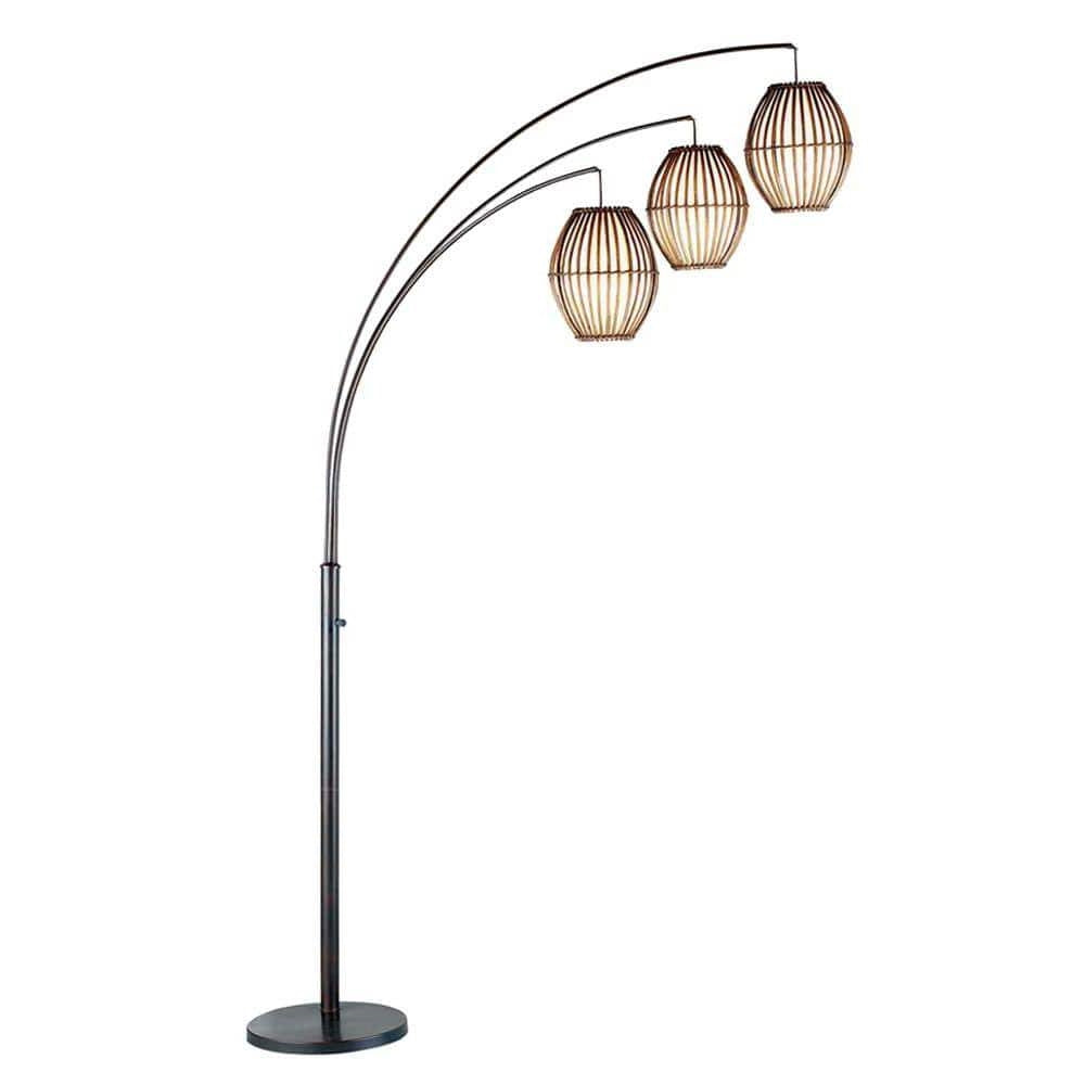 Modern Mid-Century Bohemian 82-inch Arch Floor Lamp with 3 Barrel Lights LuxuryLifeWay Online Store