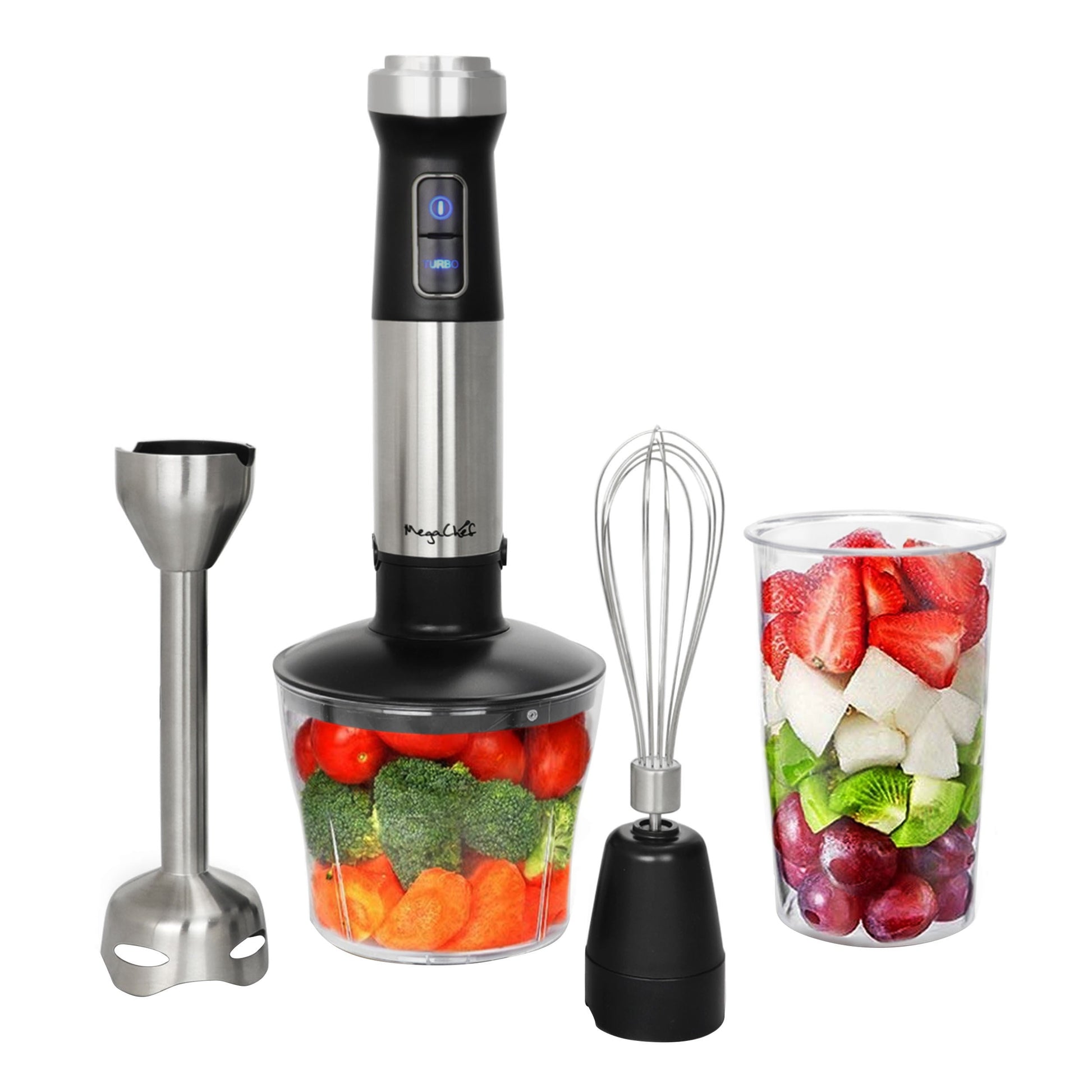 MegaChef 4 in 1 Multipurpose Immersion Hand Blender With Speed Control and Accessories LuxuryLifeWay Online Store