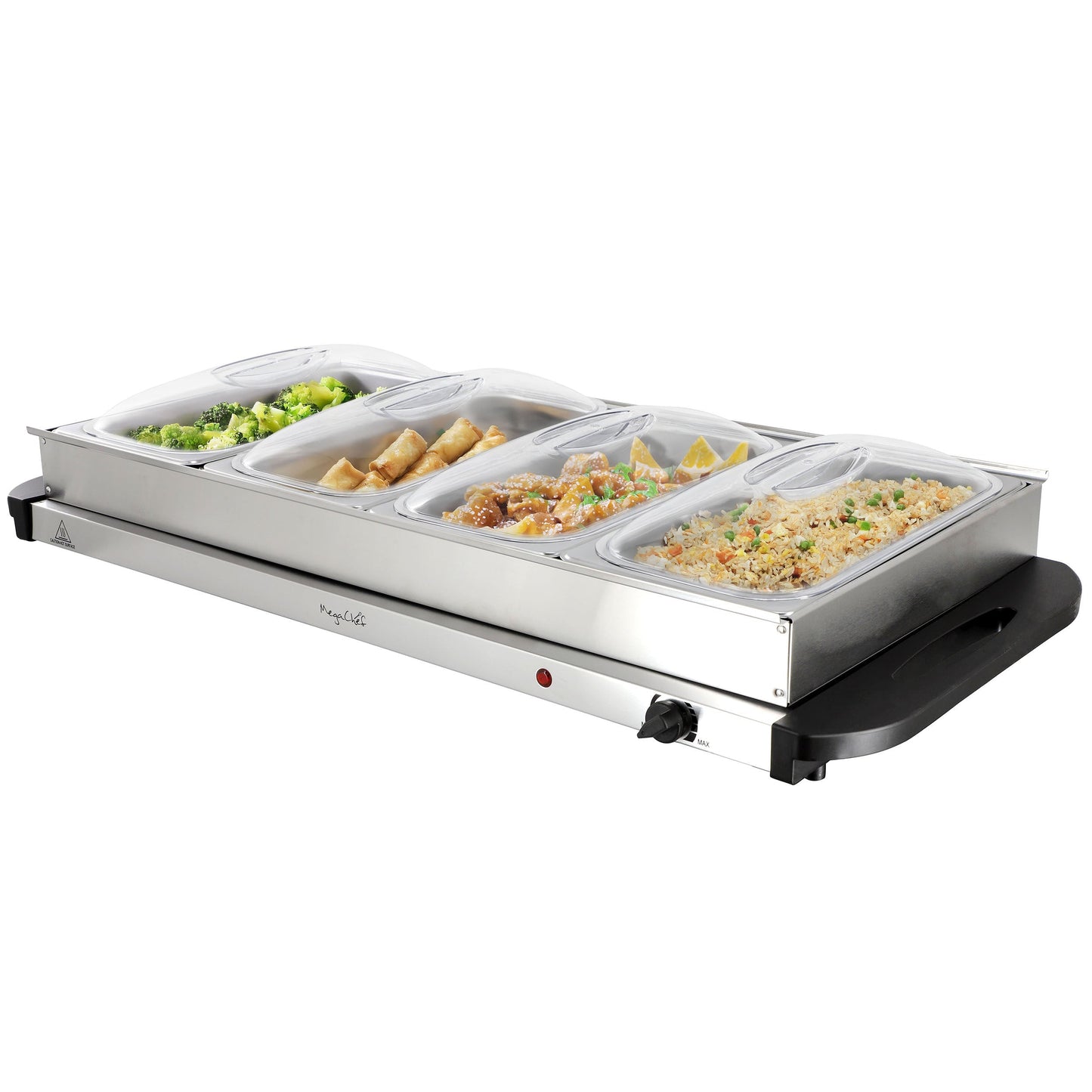 MegaChef Buffet Server & Food Warmer With 4 Removable Sectional Trays , Heated Warming Tray and Removable Tray Frame LuxuryLifeWay Online Store