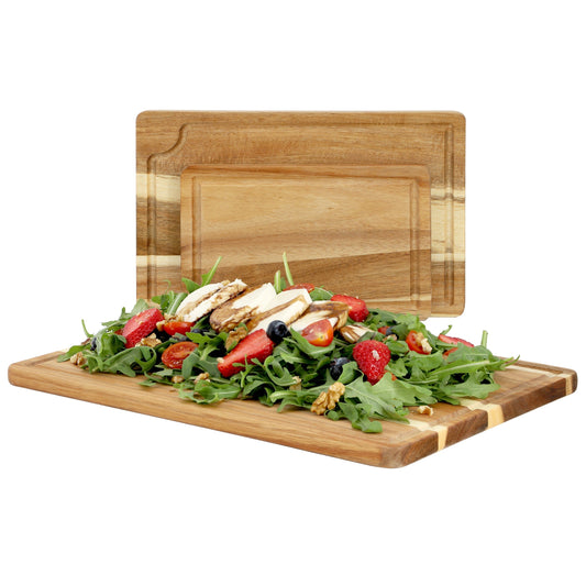 MegaChef 3 Piece Acacia Wood Cutting Board Set LuxuryLifeWay Online Store