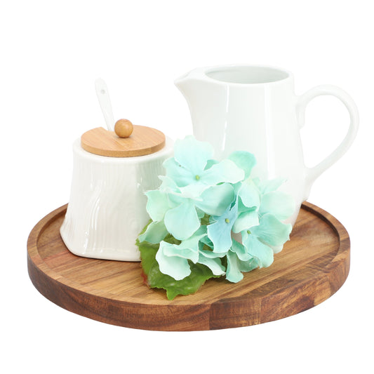MegaChef 10 Inch Acacia Wood Lazy Susan Tray LuxuryLifeWay Online Store