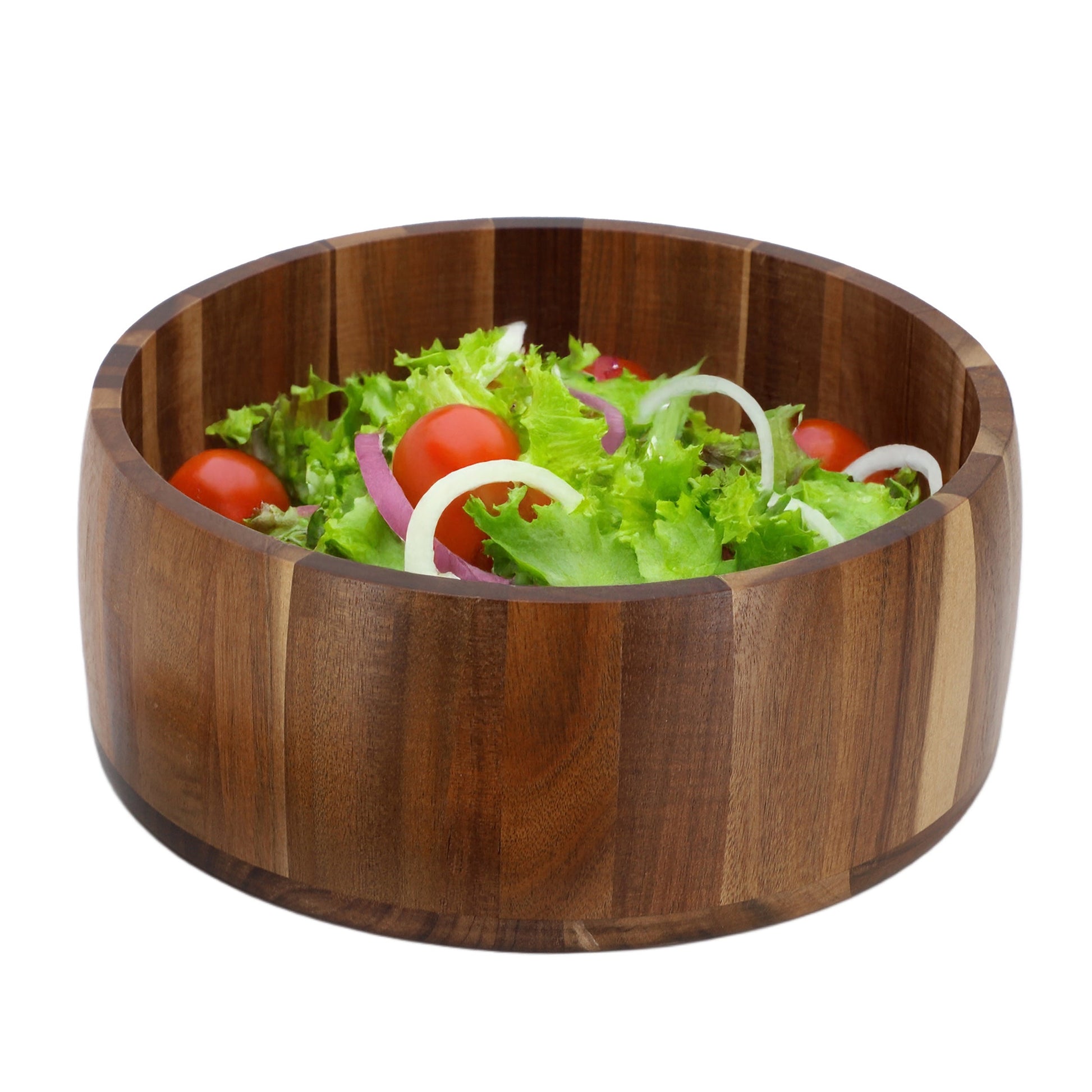 MegaChef 9.75 Inch Large Acacia Wood Salad Bowl LuxuryLifeWay Online Store