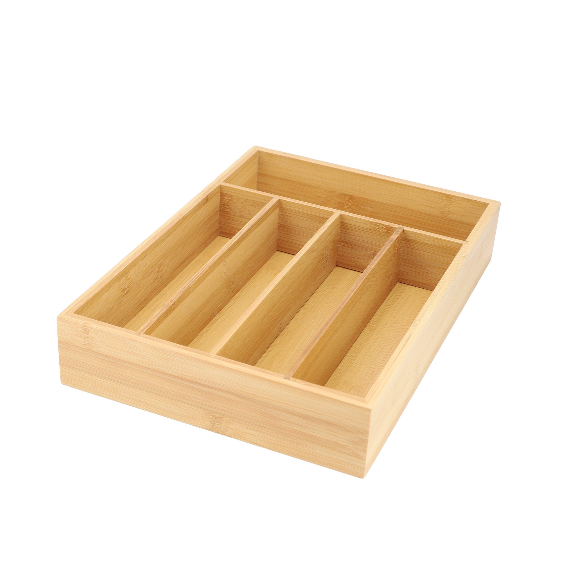 MegaChef Bamboo 5 Section Drawer Organizer LuxuryLifeWay Online Store