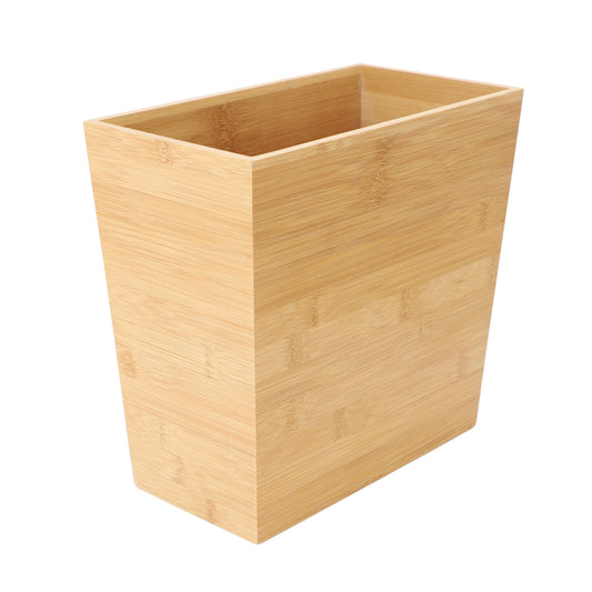 MegaChef 10.5 x 5.75 Inch Rectangle Bamboo Waste Basket LuxuryLifeWay Online Store