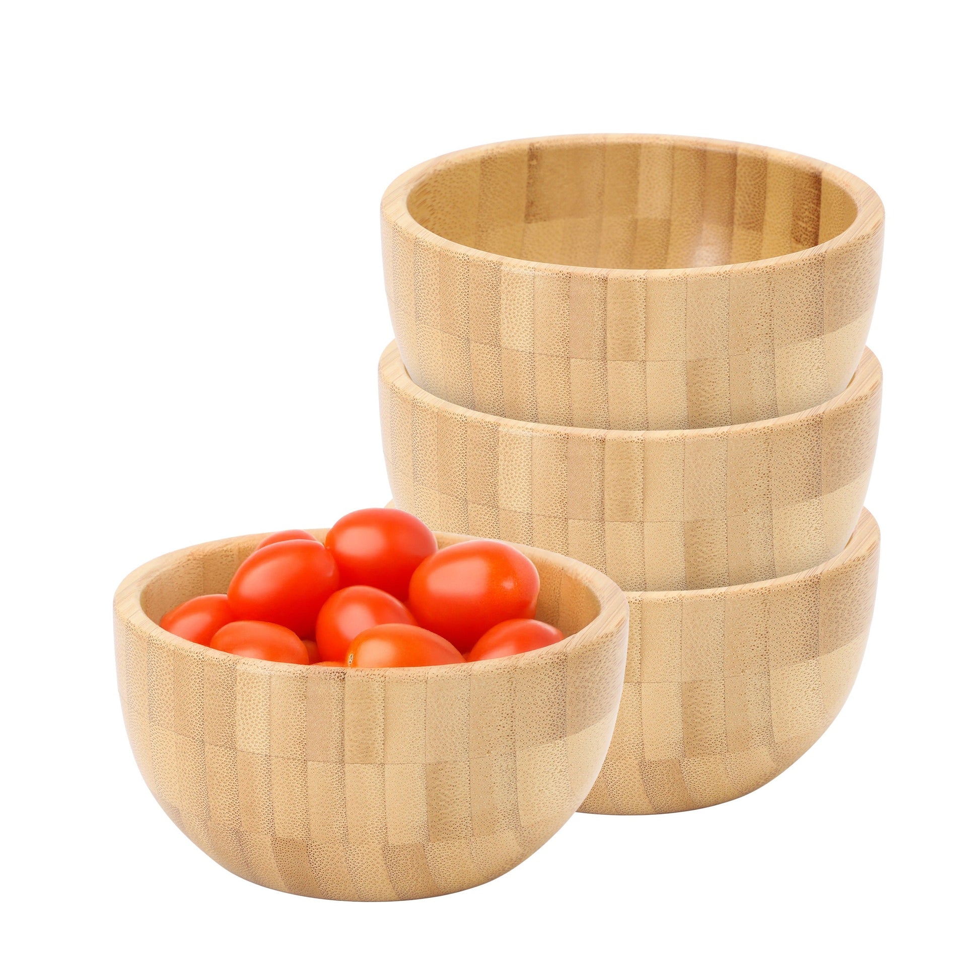 MegaChef 4 Piece 4.75 Inch Bamboo Wood Salad Bowl Set LuxuryLifeWay Online Store