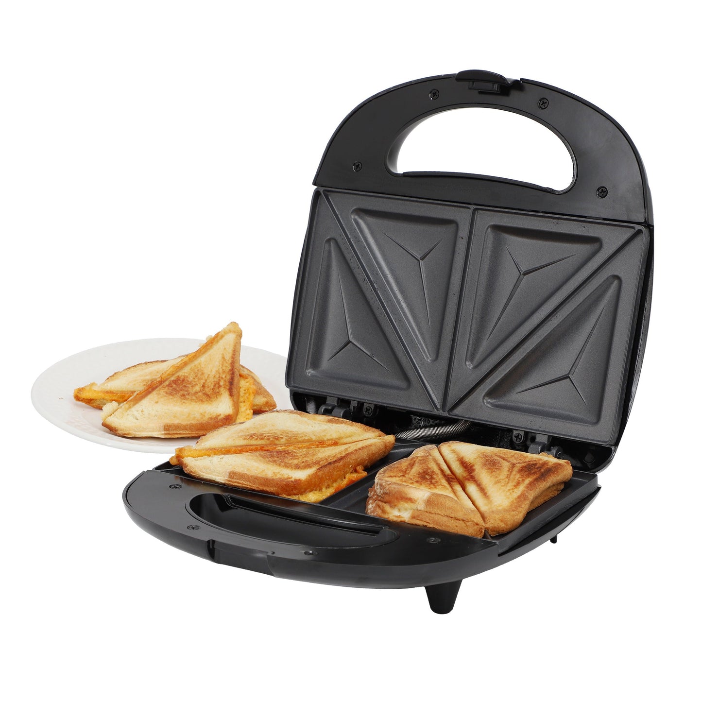 MegaChef Electric Compact Aluminum Nonstick Sandwich Maker in Black LuxuryLifeWay Online Store