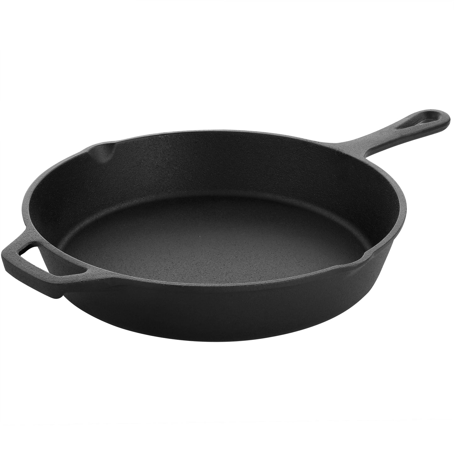 MegaChef 10 Inch Round Preseasoned Cast Iron Frying Pan with Handle in Black LuxuryLifeWay Online Store