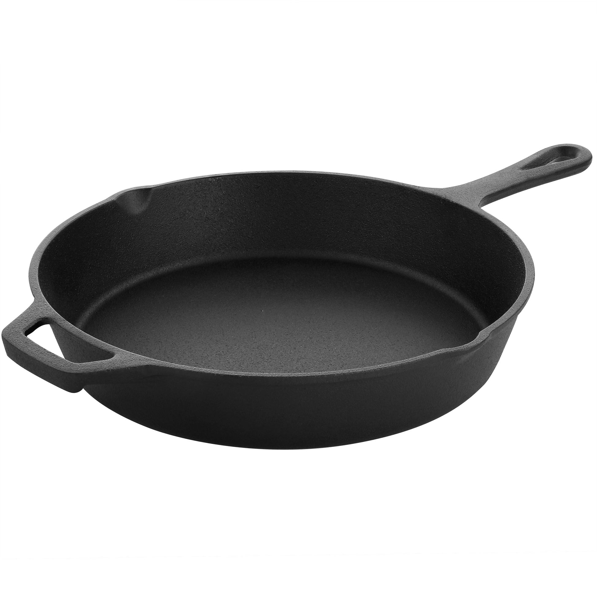 MegaChef 10 Inch Round Preseasoned Cast Iron Frying Pan with Handle in Black LuxuryLifeWay Online Store