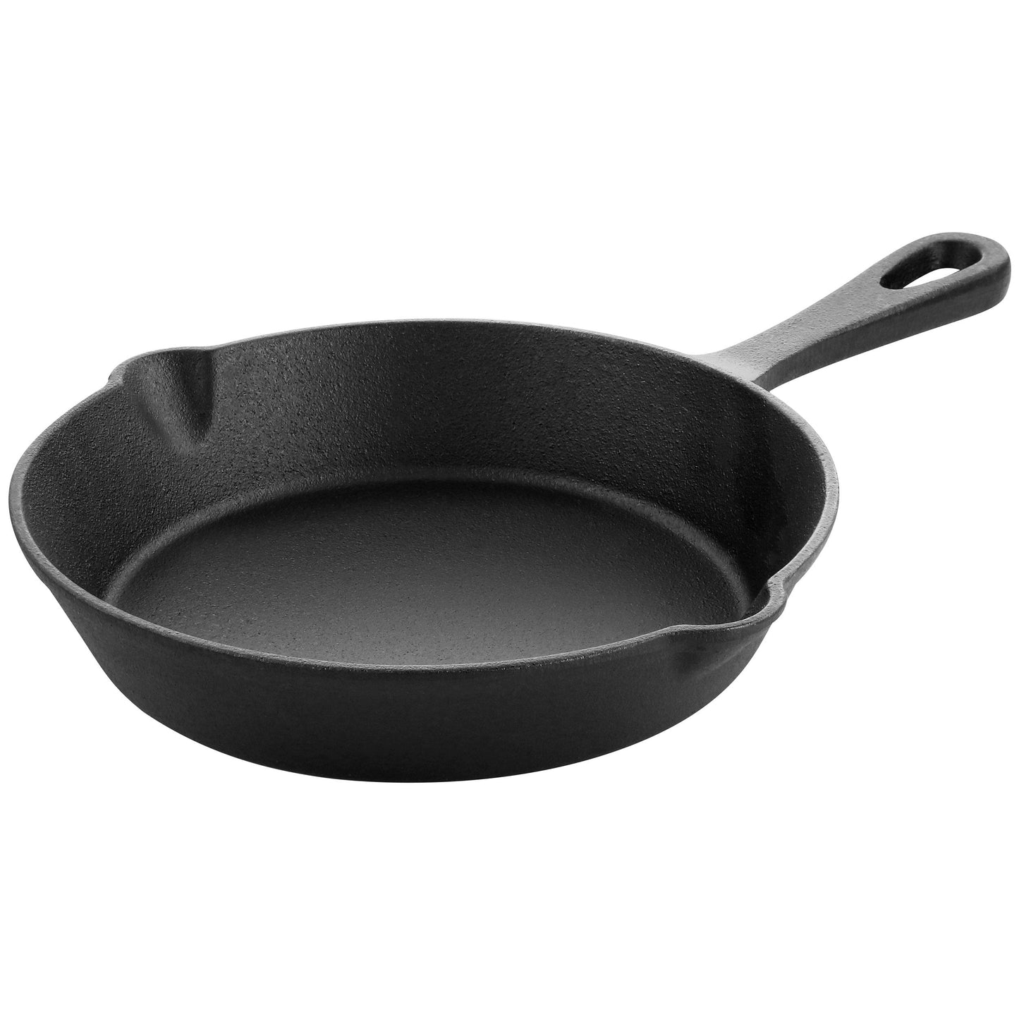 MegaChef 8 Inch Round Preseasoned Cast Iron Frying Pan in Black LuxuryLifeWay Online Store