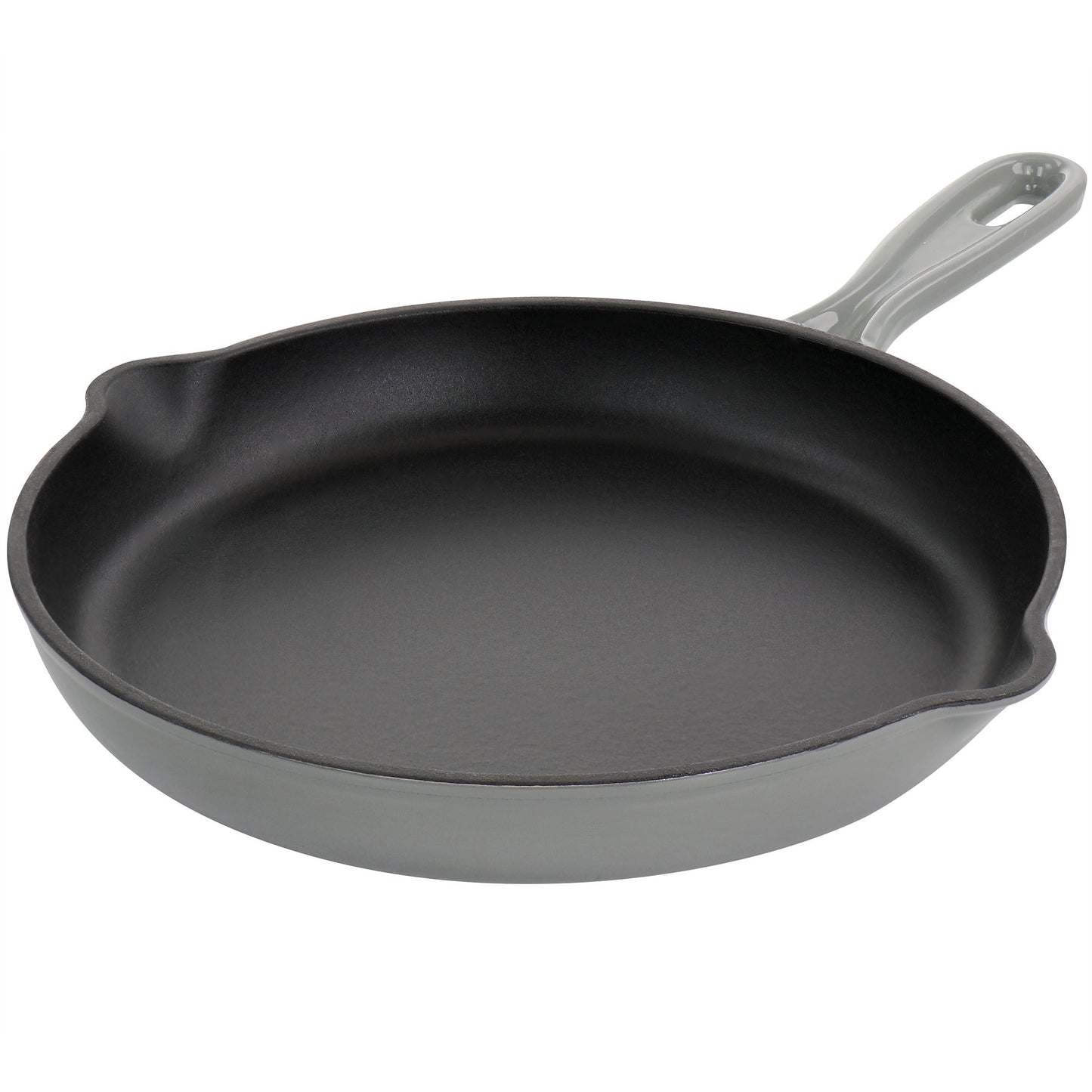 MegaChef Round 10.25 Inch Enameled Cast Iron Skillet in Gray LuxuryLifeWay Online Store