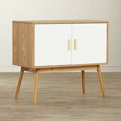 Mid-Century Modern Console Table Storage Cabinet with Solid Wood Legs LuxuryLifeWay Online Store