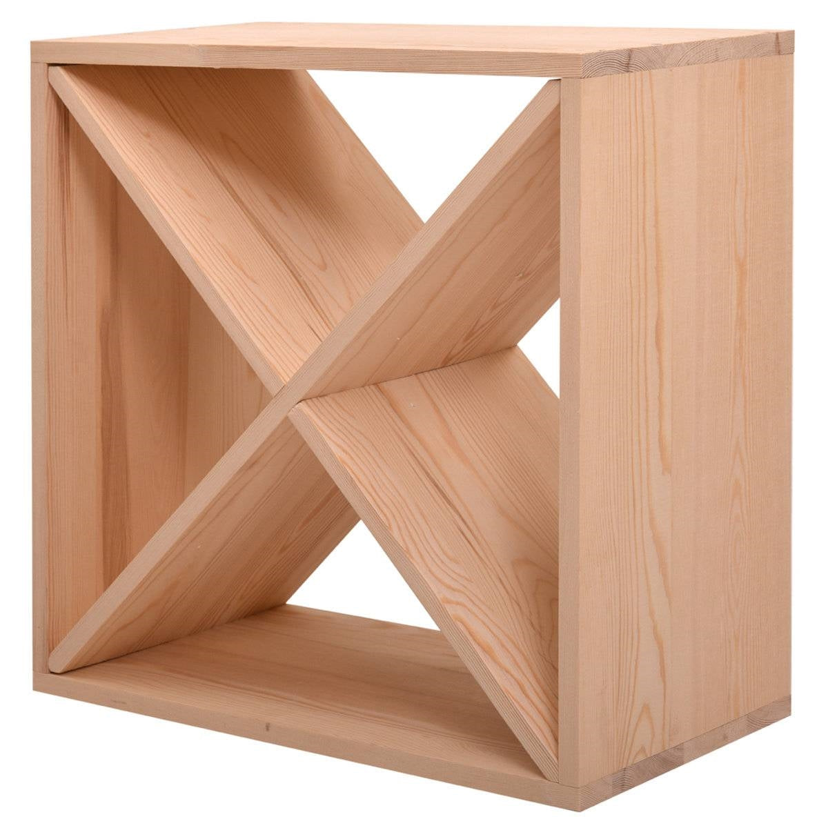 24 Bottle Solid Wood Stackable Modular Wine Rack LuxuryLifeWay Online Store