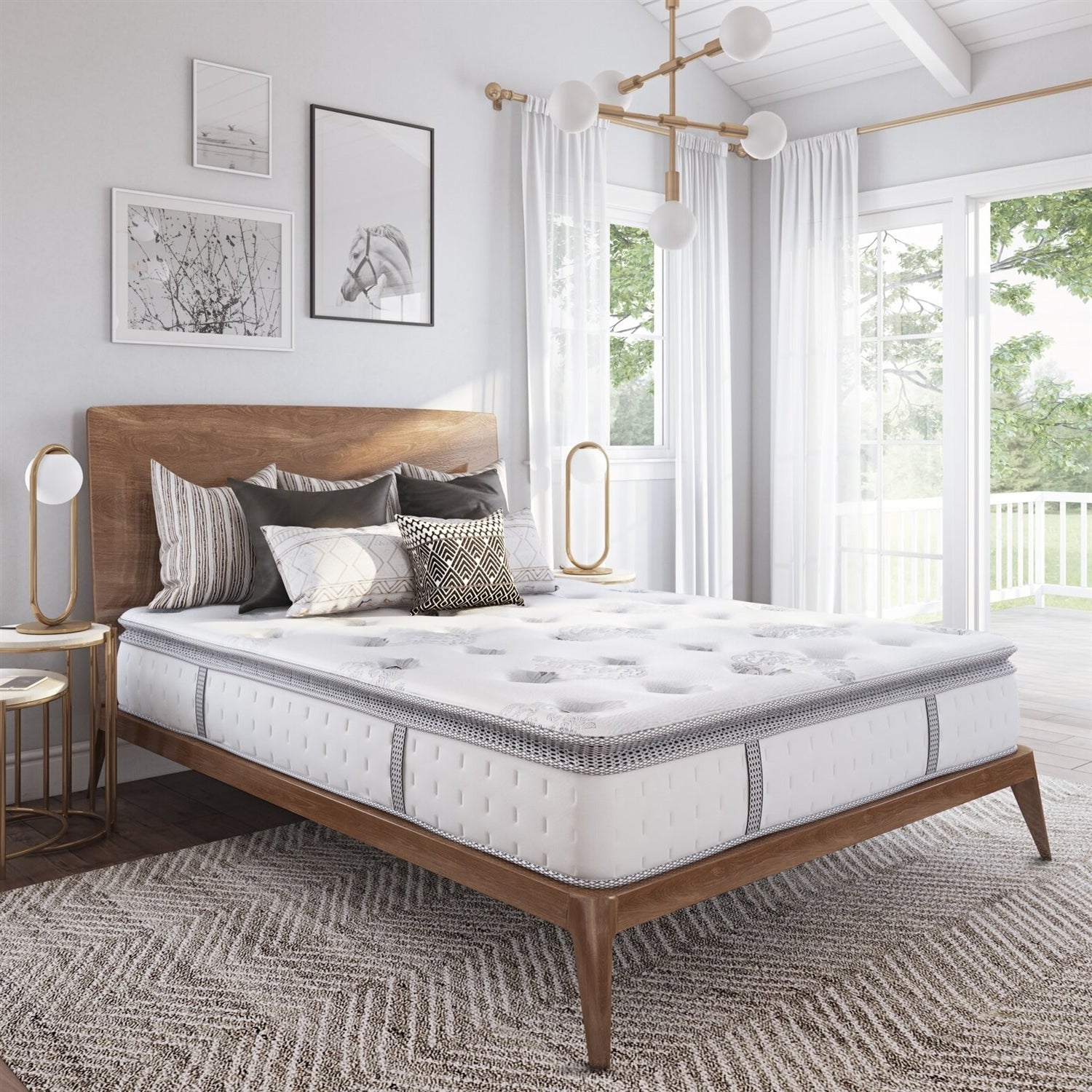 12 inch Medium Firm Pillow Top Hybrid Mattress In A Box - Queen Size LuxuryLifeWay Online Store