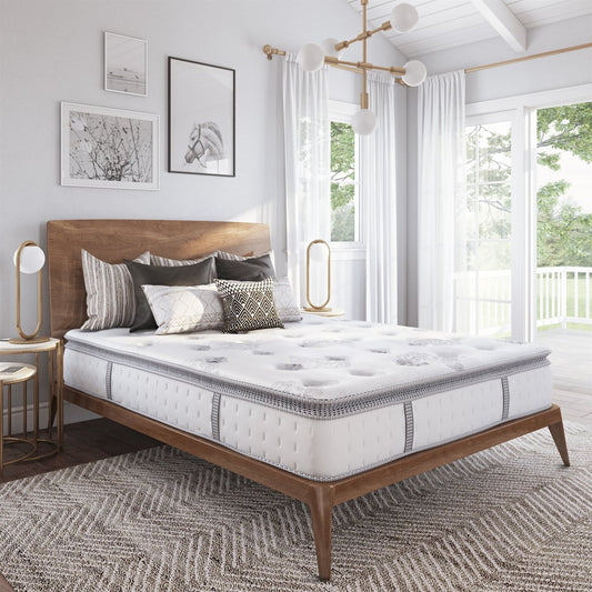 12 inch Medium Firm Pillow Top Hybrid Mattress In A Box - Queen Size LuxuryLifeWay Online Store