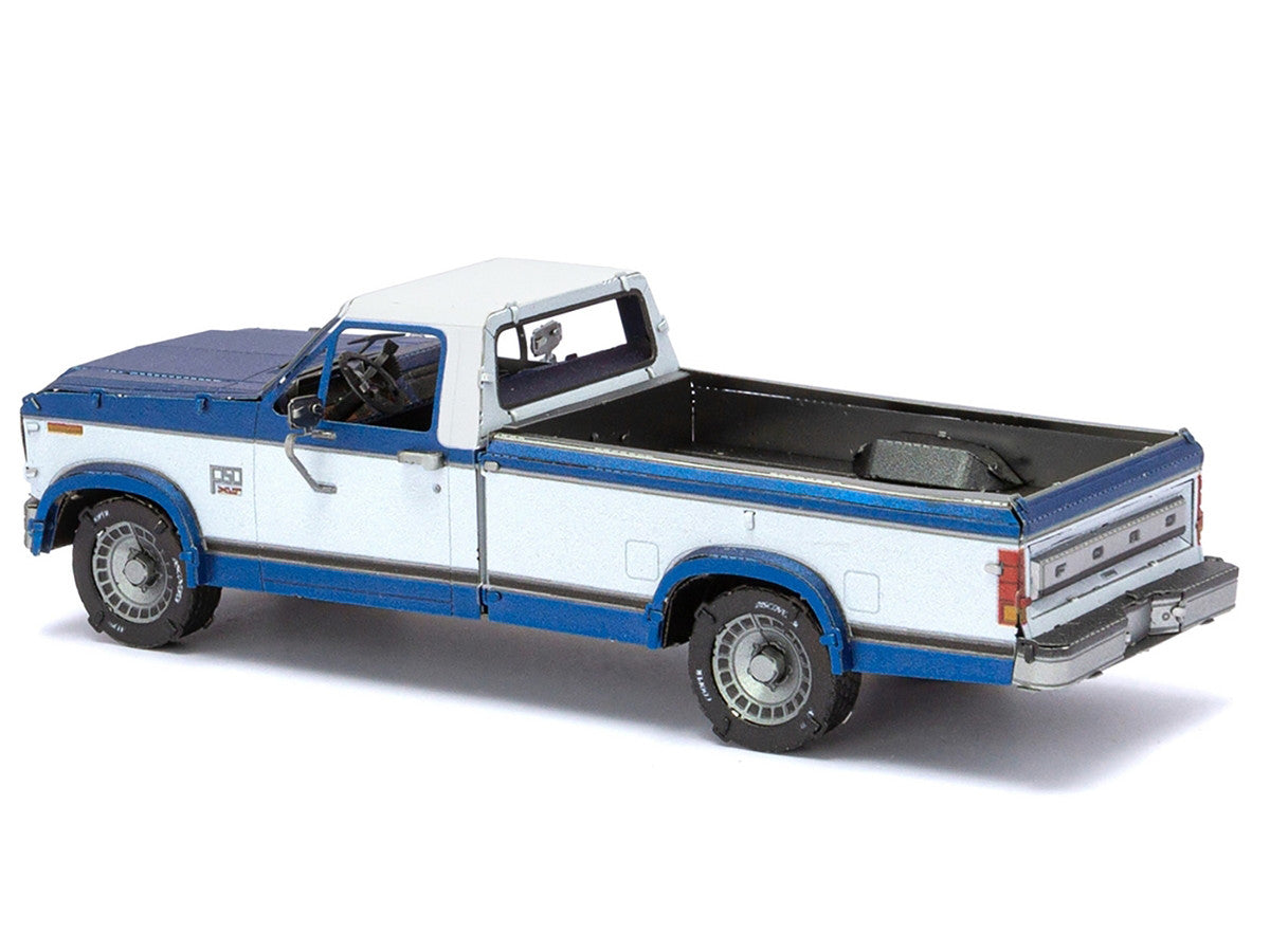 Model Kit 1982 Ford F-150 Pickup Truck Blue and White (Moderate Difficulty) Steel Model by Metal Earth LuxuryLifeWay Online Store