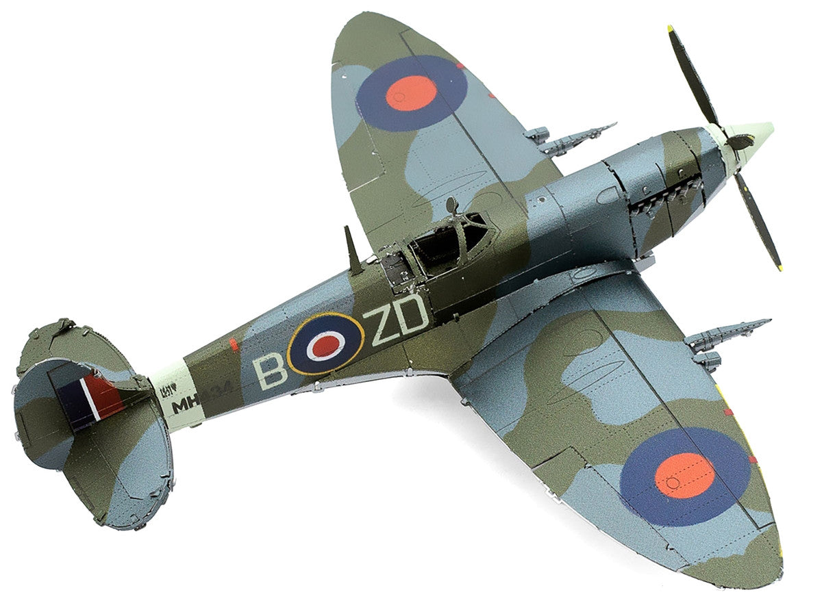 Model Kit Supermarine Spitfire Fighter Aircraft "British Royal Air Force" (Moderate Difficulty) Steel Model by Metal Earth LuxuryLifeWay Online Store
