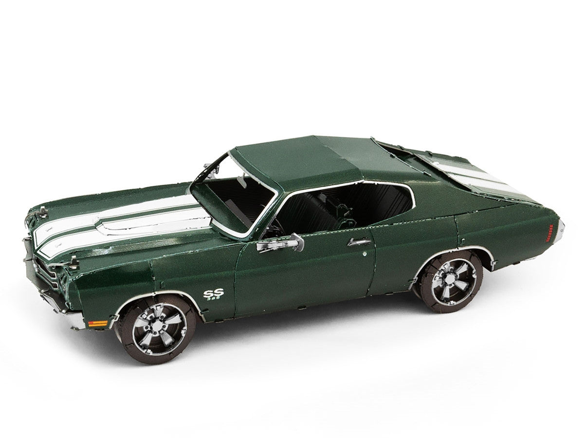 Model Kit 1970 Chevrolet Chevelle SS Green with White Stripes (Challenging Difficulty) Steel Model by Metal Earth LuxuryLifeWay Online Store