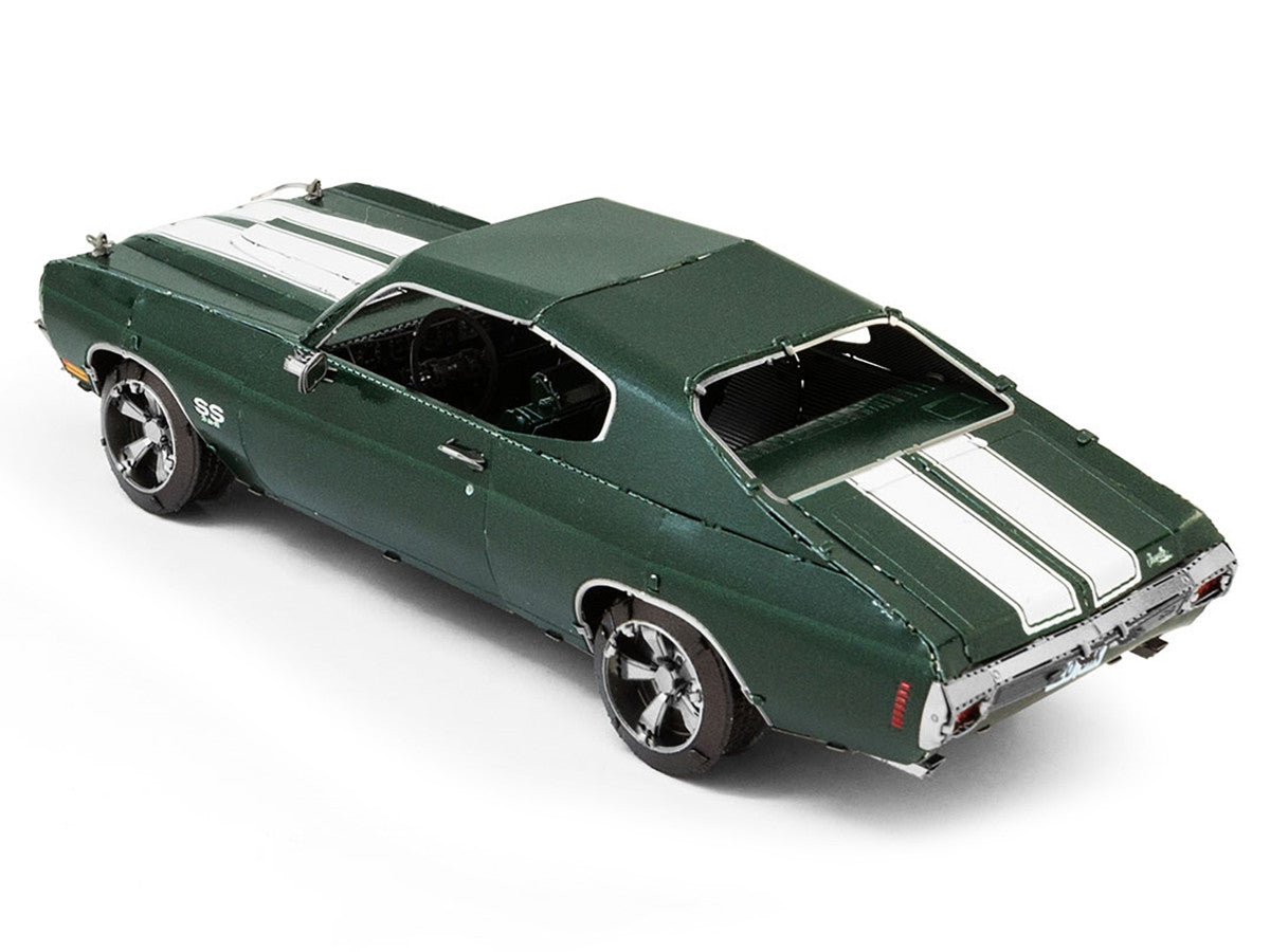 Model Kit 1970 Chevrolet Chevelle SS Green with White Stripes (Challenging Difficulty) Steel Model by Metal Earth LuxuryLifeWay Online Store