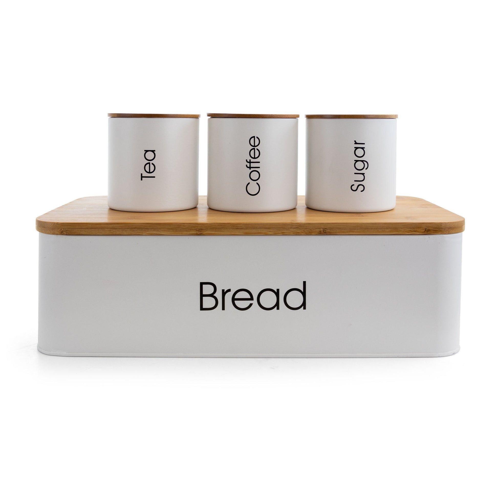 MegaChef Kitchen Food Storage and Organization 4 Piece Canister Set in White LuxuryLifeWay Online Store