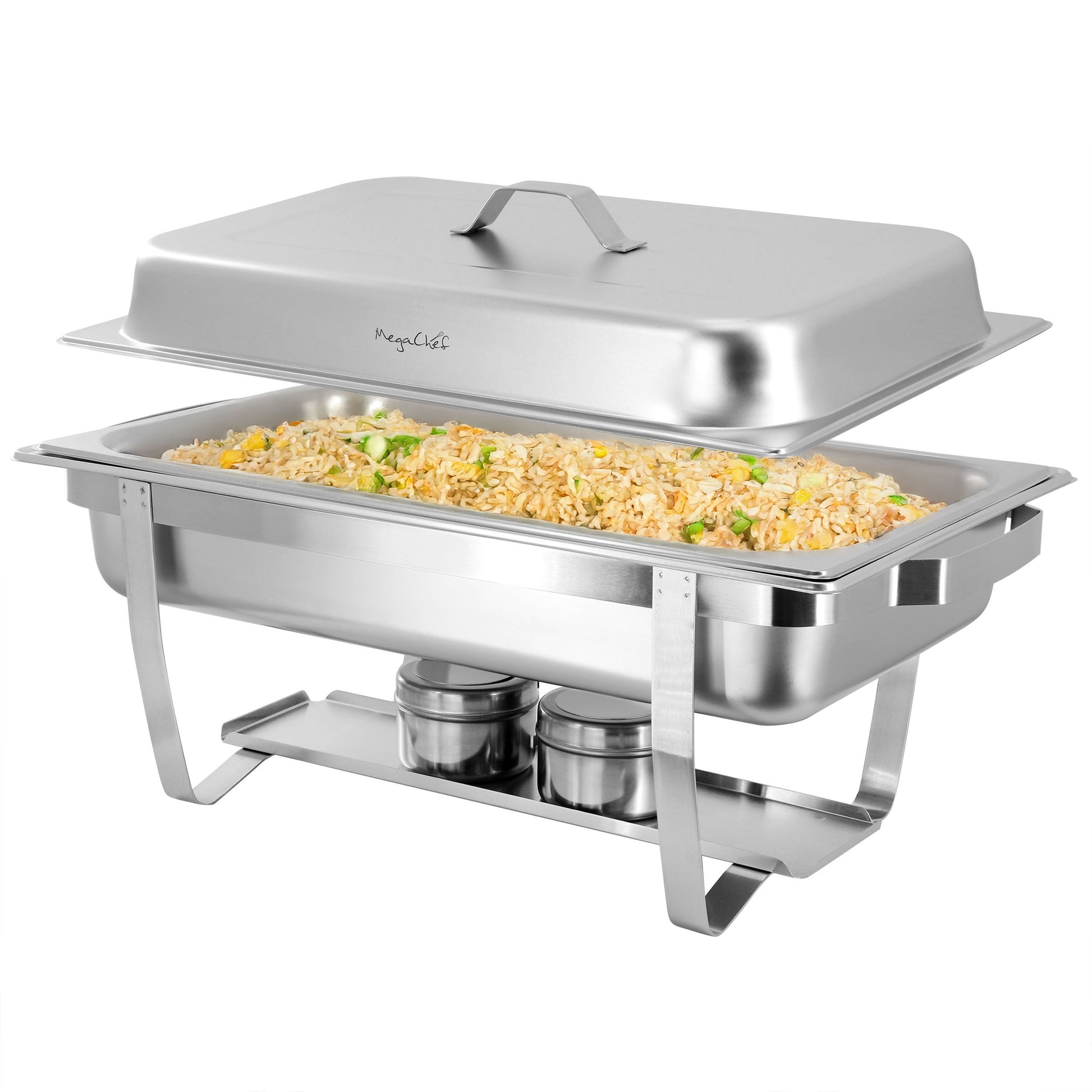 MegaChef 9.5 Quart Stackable Stainless Steel Professional Chafing Dish/Food Warmer/Buffet Server Serving Dish LuxuryLifeWay Online Store