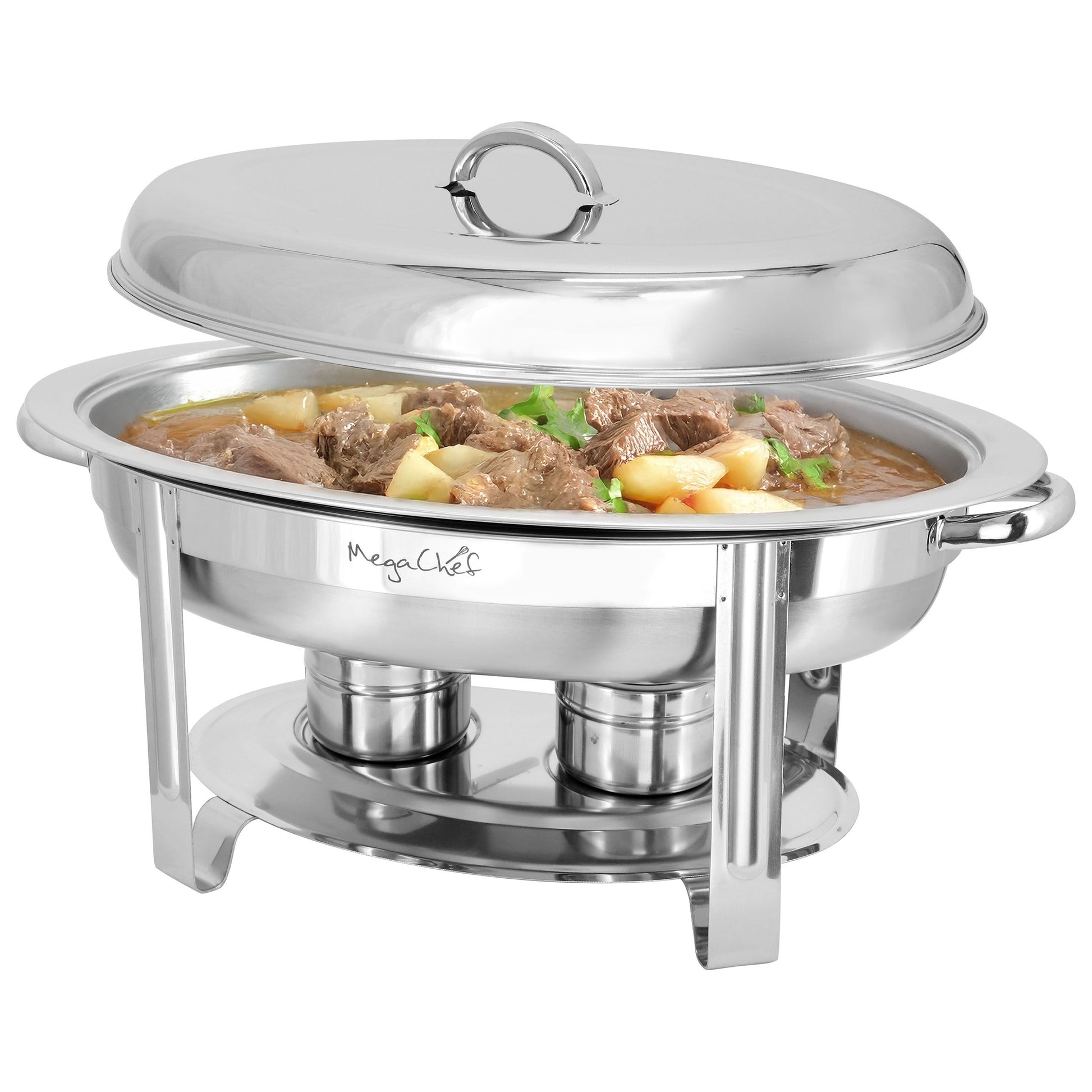 MegaChef 5.8 Quart Stainless Steel Oval Professional Chafing Dish/Food Warmer/Buffet Server Serving Dish LuxuryLifeWay Online Store