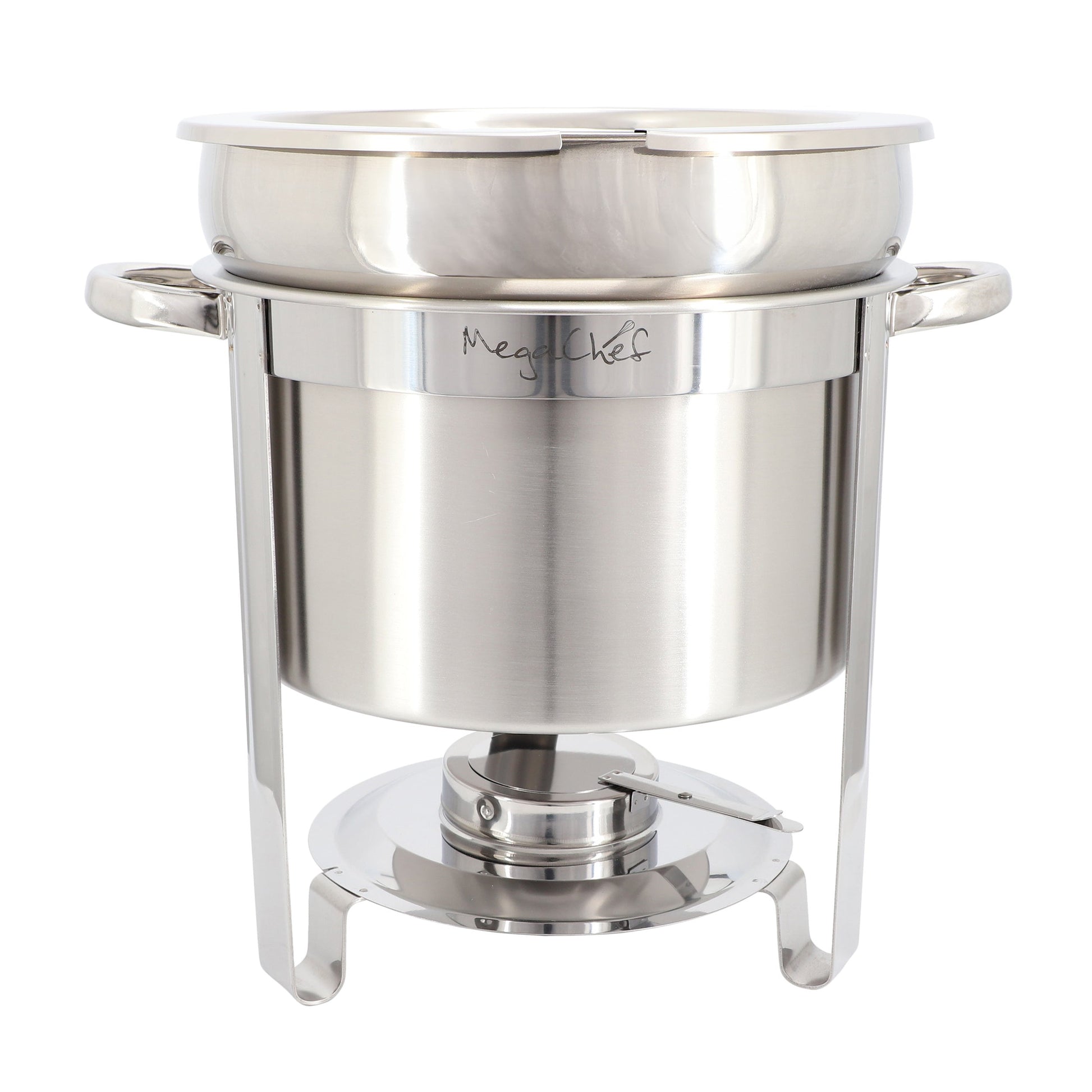 MegaChef 7.4 Quart Round Stainless Steel Soup Professional Chafing Dish/Food Warmer/Buffet Server Serving Trays LuxuryLifeWay Online Store
