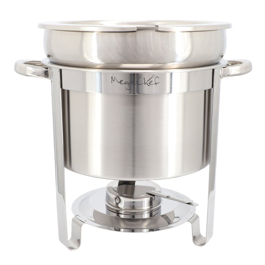 MegaChef 11.6 Quart Round Stainless Steel Professional Soup Chafing Dish in Silver LuxuryLifeWay Online Store