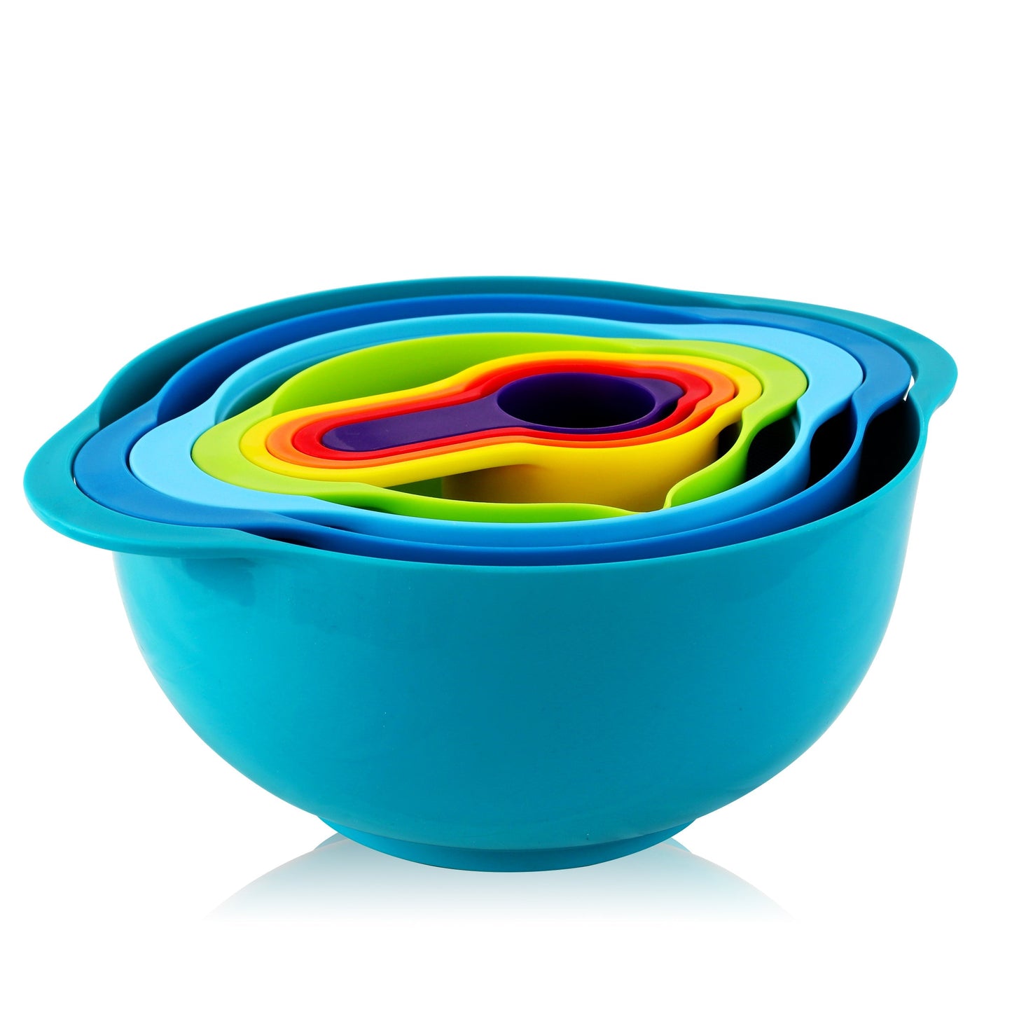 MegaChef Multipurpose Stackable Mixing Bowl and Measuring Cup Set LuxuryLifeWay Online Store