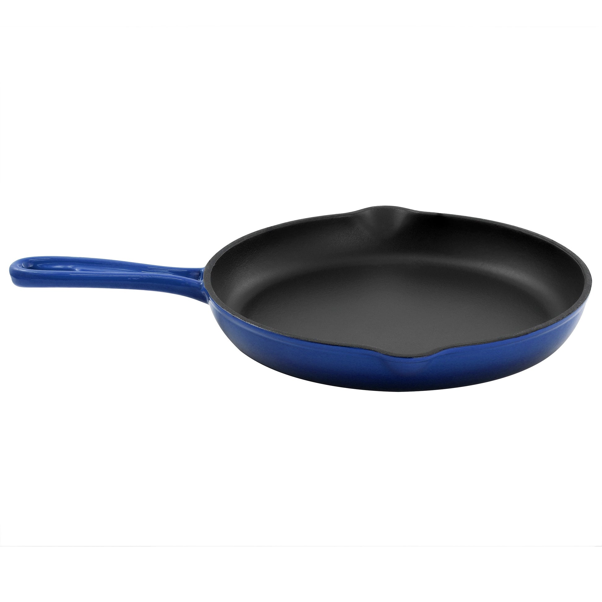 MegaChef Round 10.25 Inch Enameled Cast Iron Skillet in Gradient Dark Blue LuxuryLifeWay Online Store