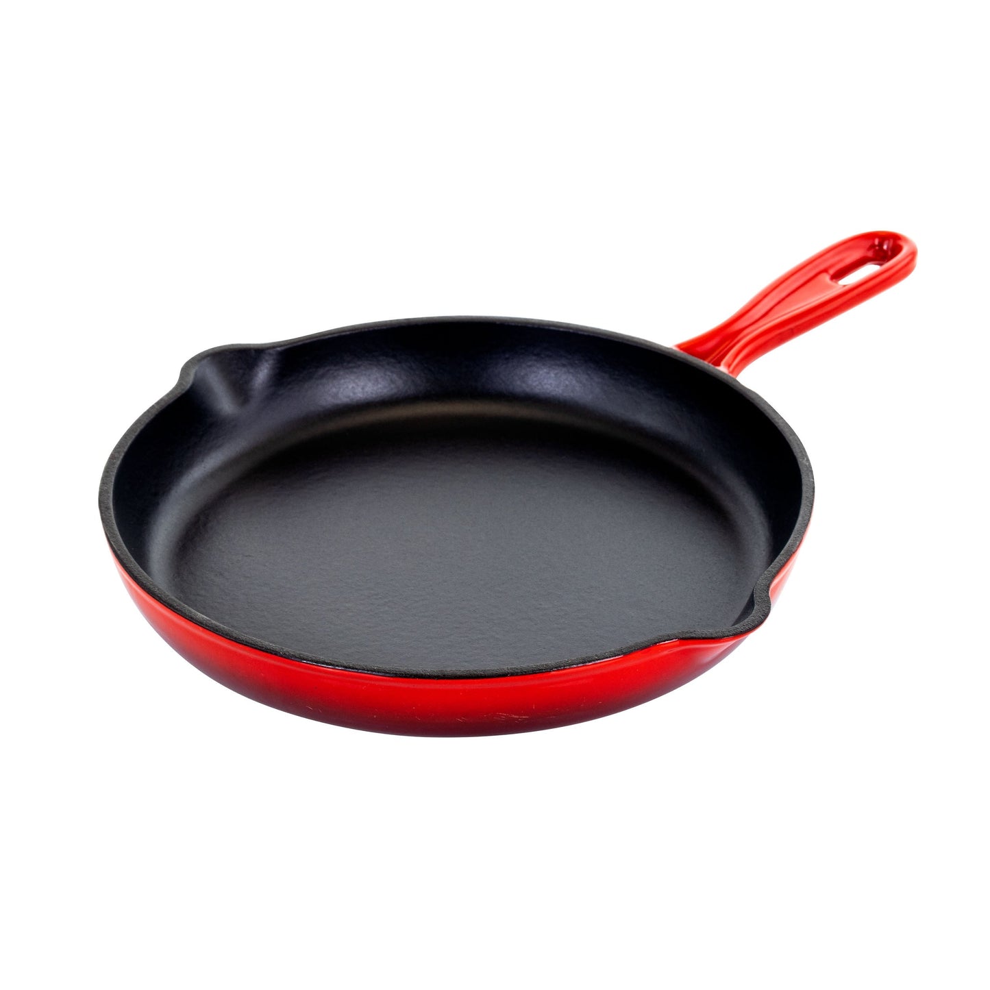 MegaChef Round 10.25 Inch Enameled Cast Iron Skillet in Gradient Red LuxuryLifeWay Online Store