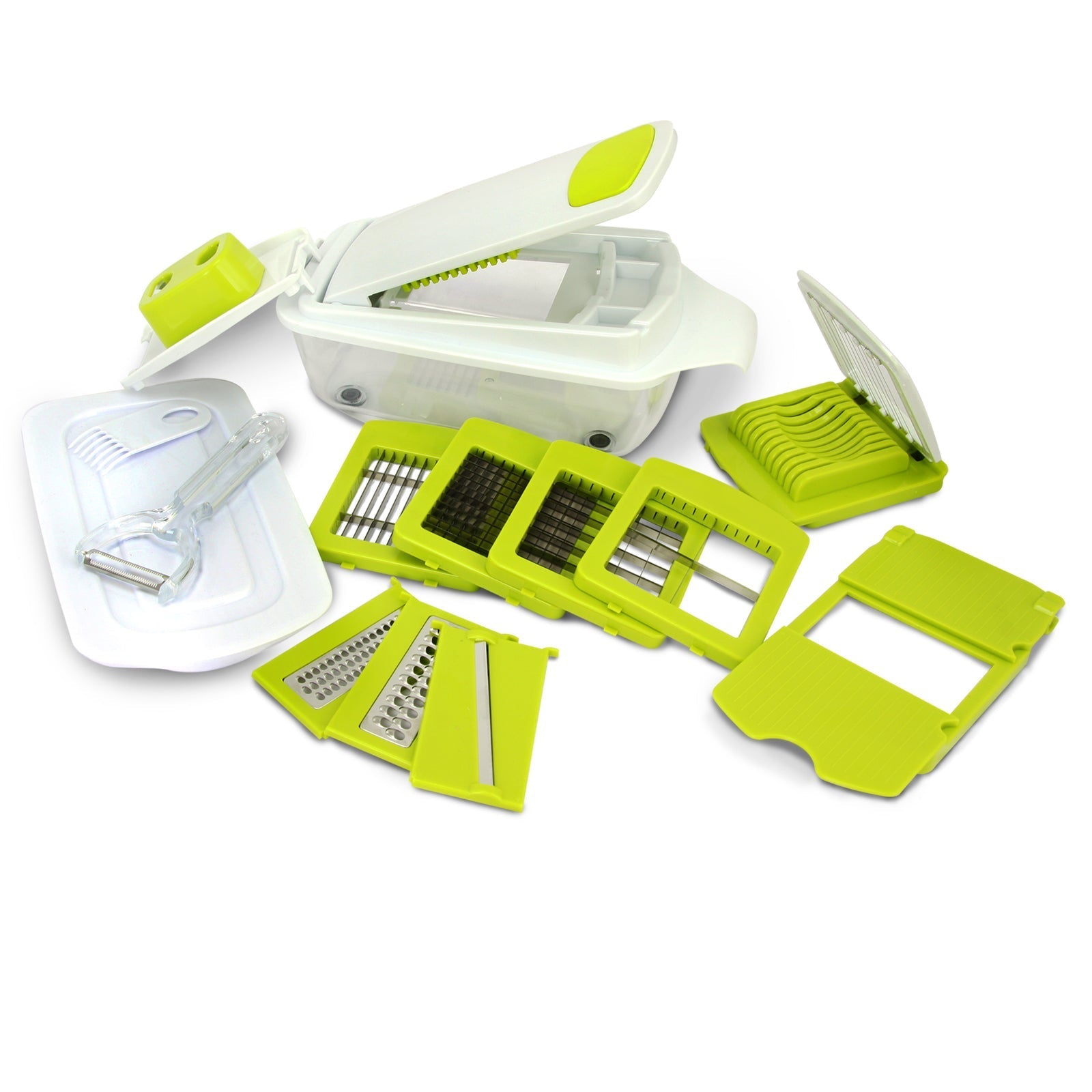 MegaChef 8-in-1 Multi-Use Slicer Dicer and Chopper with Interchangeable Blades, Vegetable and Fruit Peeler and Soft Slicer LuxuryLifeWay Online Store