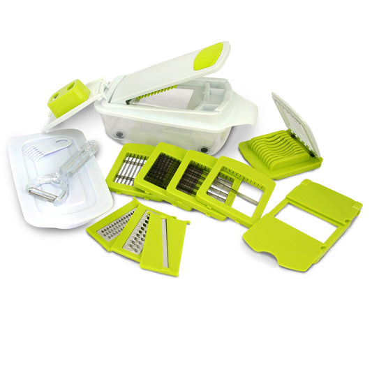 MegaChef 8-in-1 Multi-Use Slicer Dicer and Chopper with Interchangeable Blades, Vegetable and Fruit Peeler and Soft Slicer LuxuryLifeWay Online Store