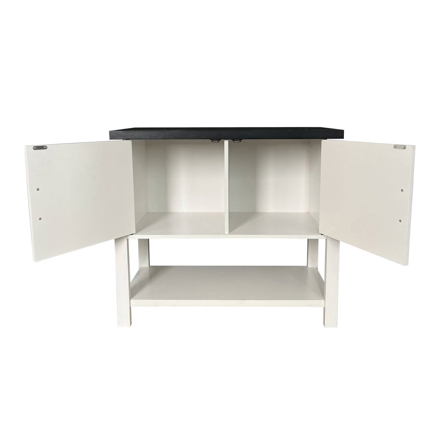 Modern 2 Drawer Wooden Storage Console Table White/Black LuxuryLifeWay Online Store