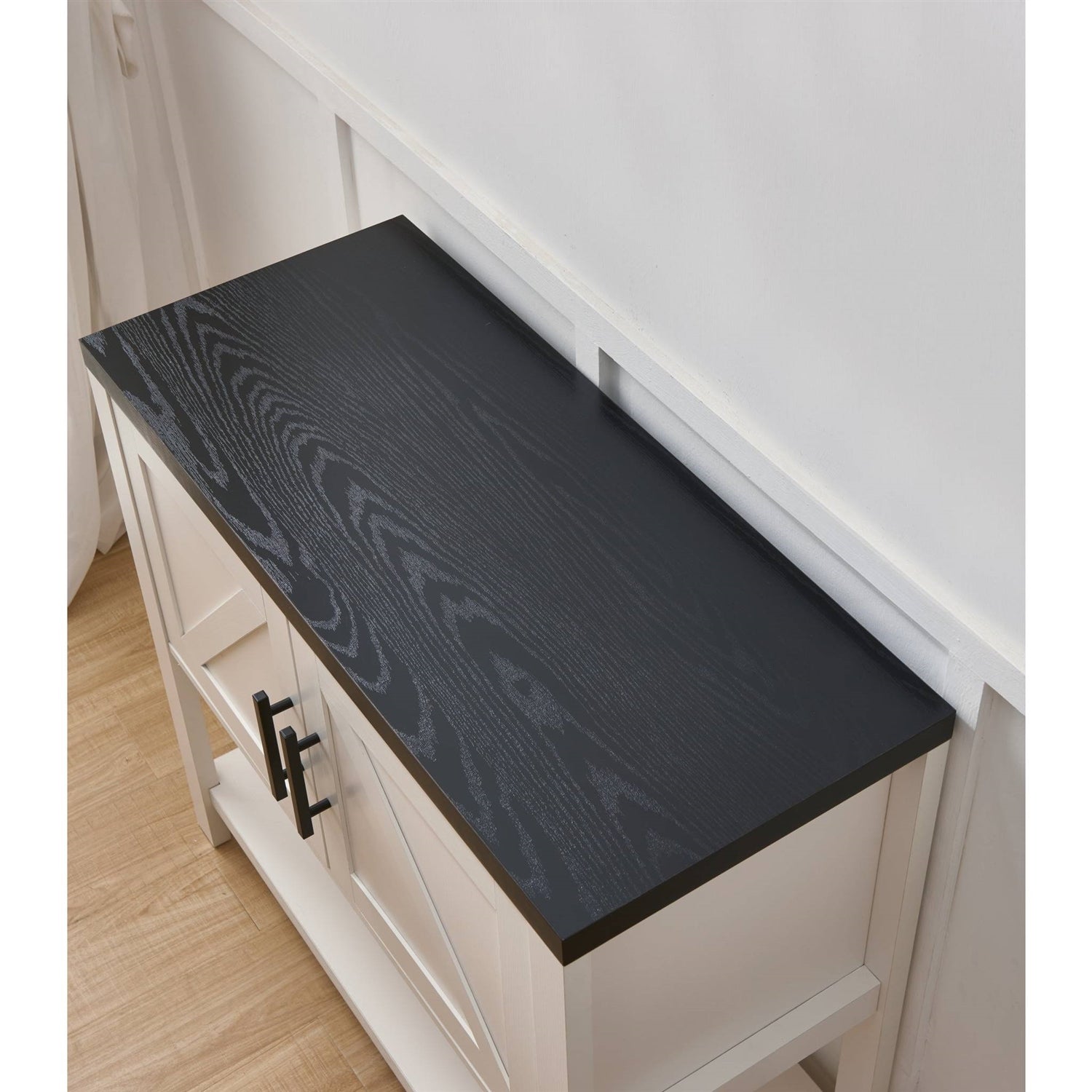 Modern 2 Drawer Wooden Storage Console Table White/Black LuxuryLifeWay Online Store