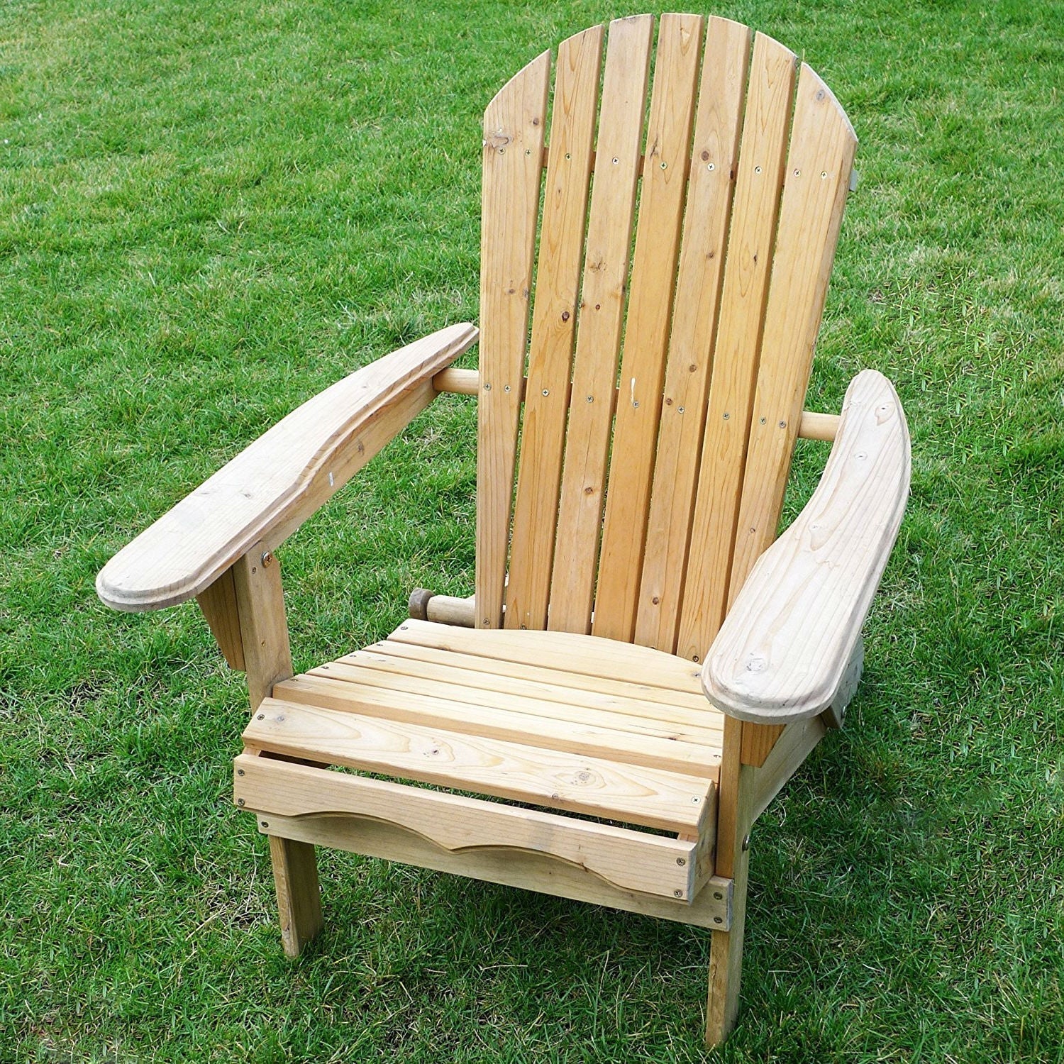 Folding Adirondack Chair for Patio Garden in Natural Wood Finish LuxuryLifeWay Online Store