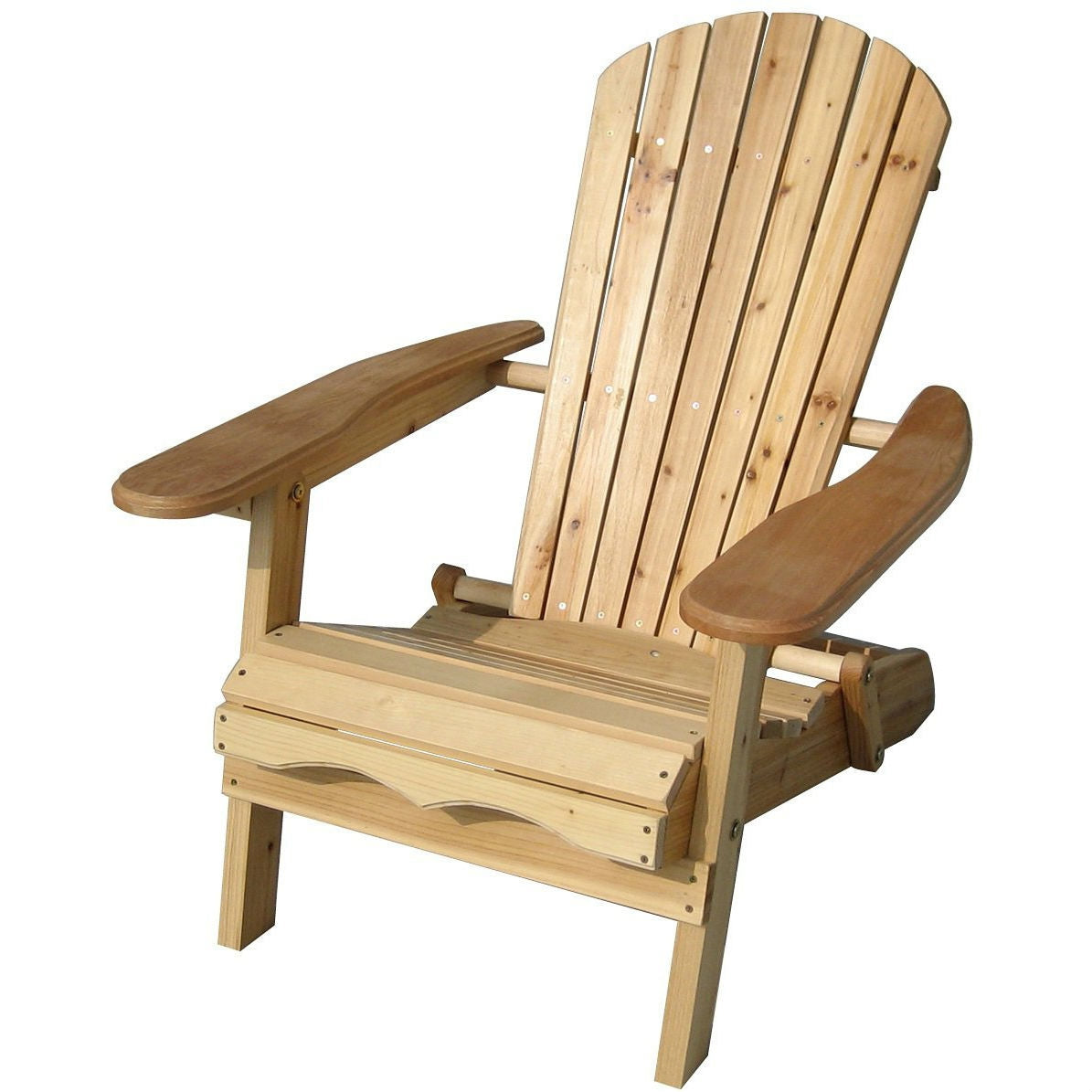 Folding Adirondack Chair for Patio Garden in Natural Wood Finish LuxuryLifeWay Online Store