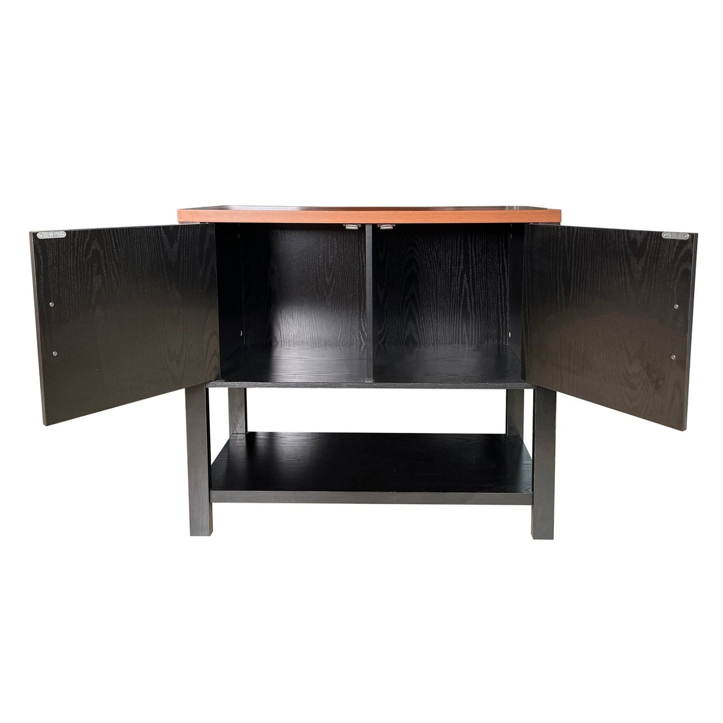 Modern 2 Drawer Wooden Storage Console Table Black/Walnut LuxuryLifeWay Online Store