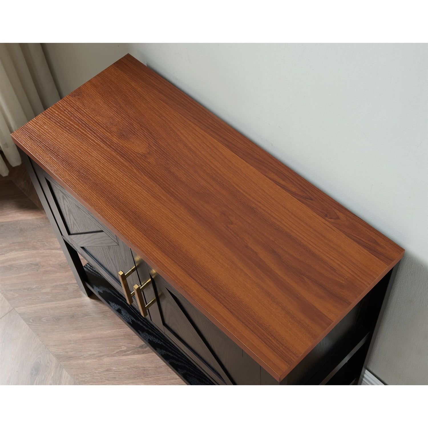 Modern 2 Drawer Wooden Storage Console Table Black/Walnut LuxuryLifeWay Online Store