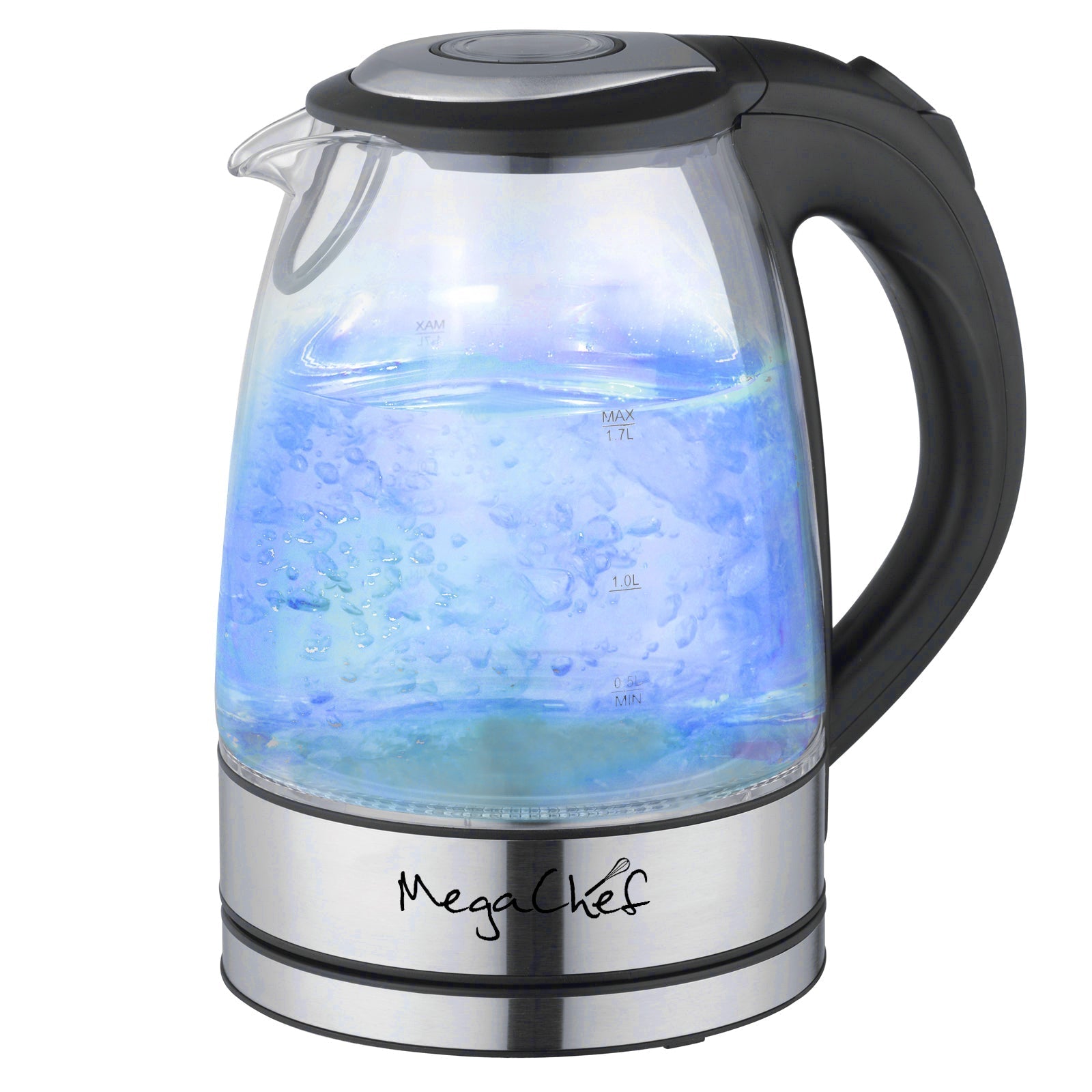 MegaChef 1.7Lt. Glass and Stainless Steel Electric Tea Kettle LuxuryLifeWay Online Store