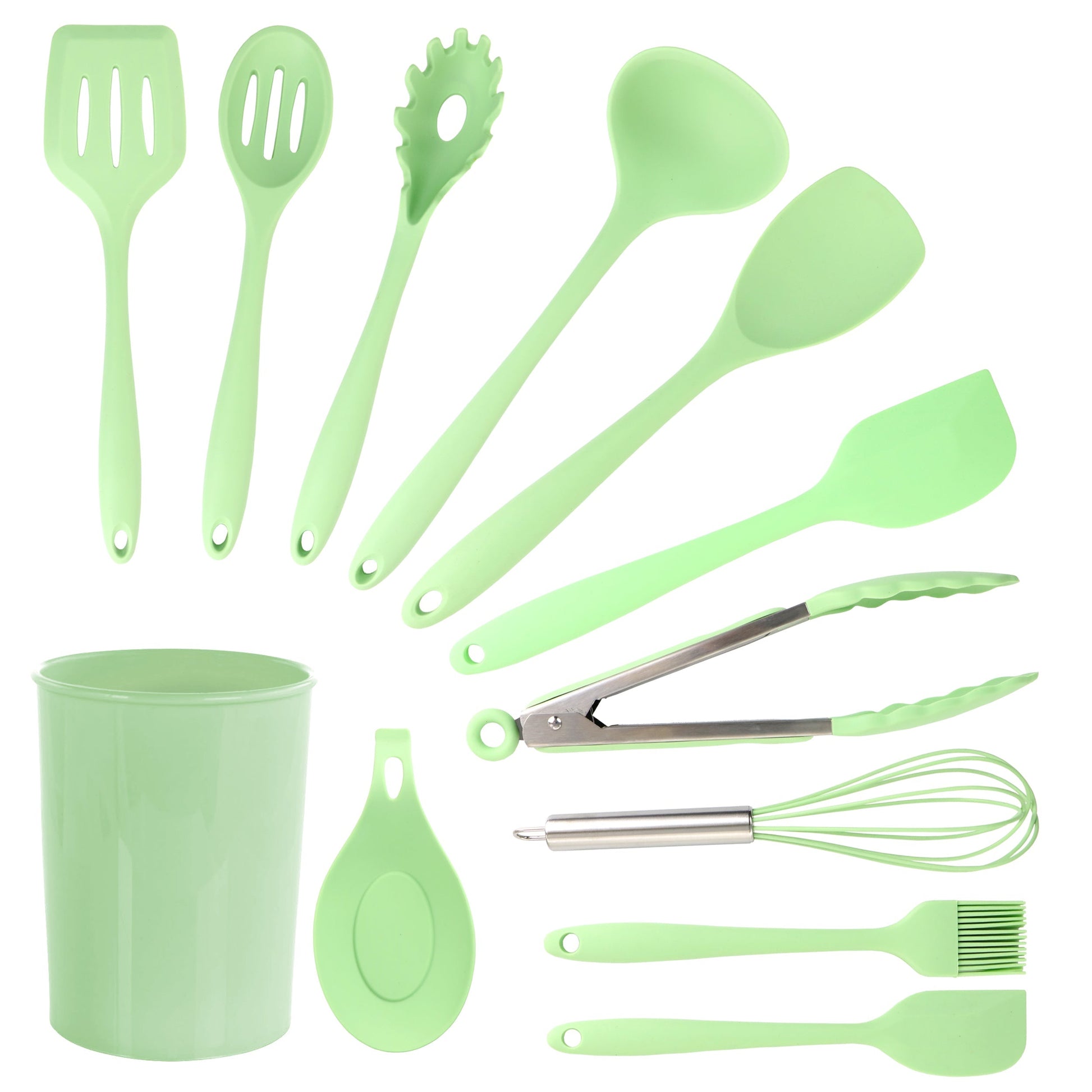 MegaChef Mint Green Silicone Cooking Utensils, Set of 12 LuxuryLifeWay Online Store