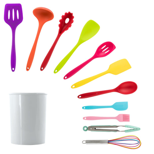 MegaChef Mulit-Color Silicone Cooking Utensils, Set of 12 LuxuryLifeWay Online Store