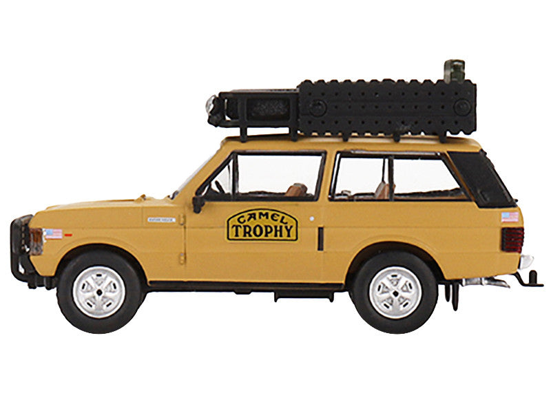 Range Rover with Roofrack Tan "Camel Trophy - Papua New Guinea Team USA" (1982) Limited Edition to 2400 pieces Worldwide 1/64 Diecast Model Car by Mini GT LuxuryLifeWay Online Store