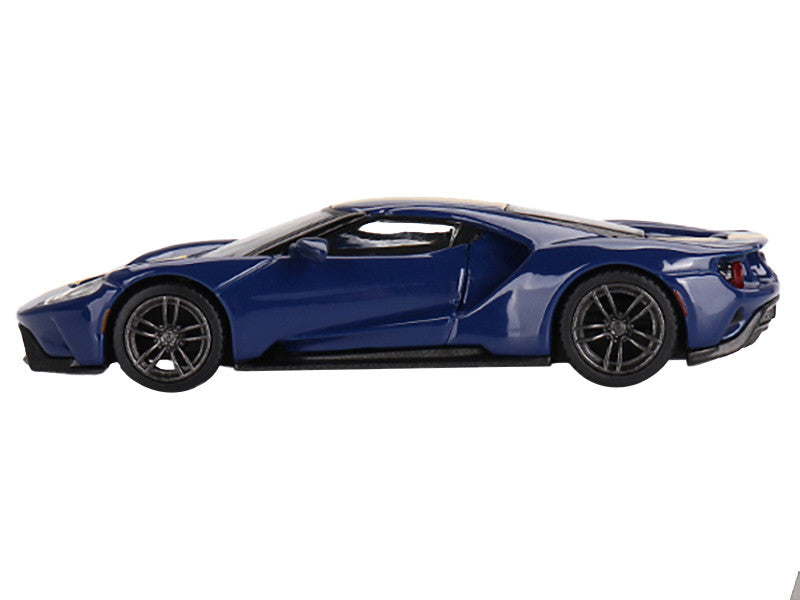 Ford GT Sunoco Blue with Yellow Stripes Limited Edition to 3600 pieces Worldwide 1/64 Diecast Model Car by Mini GT LuxuryLifeWay Online Store