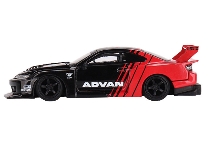Nissan "LB-Super Silhouette" S15 SILVIA RHD (Right Hand Drive) Red and Black "ADVAN" Limited Edition 1/64 Diecast Model Car by Mini GT LuxuryLifeWay Online Store