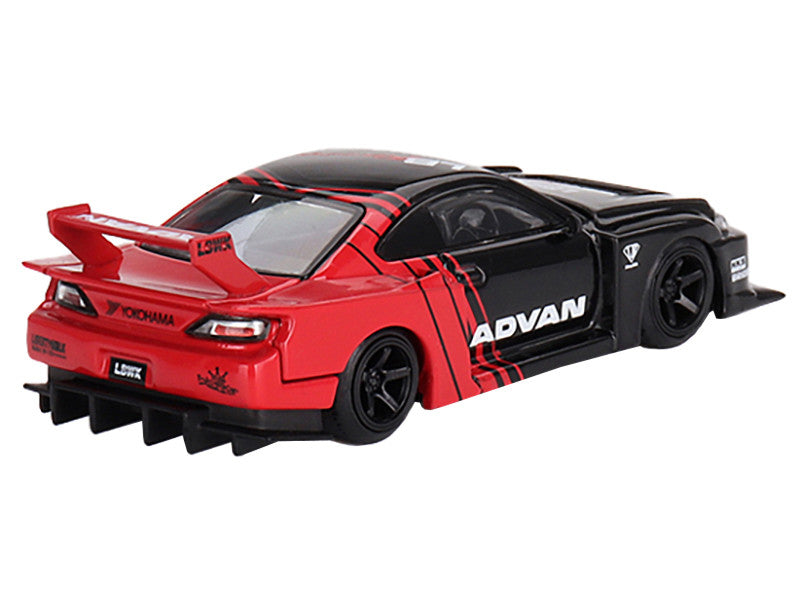 Nissan "LB-Super Silhouette" S15 SILVIA RHD (Right Hand Drive) Red and Black "ADVAN" Limited Edition 1/64 Diecast Model Car by Mini GT LuxuryLifeWay Online Store
